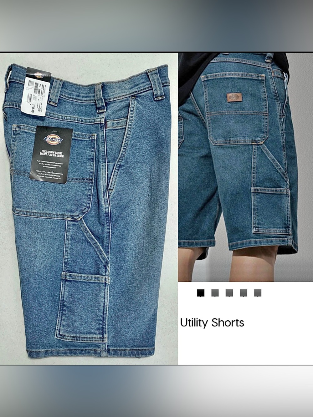 Dickie men’s Flex Denim 10 inch short